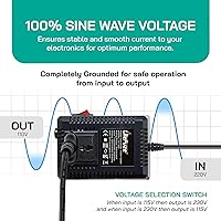 Vista 6 de LiteFuze, convertor de voltaje alto/bajo para viaje. cable EU