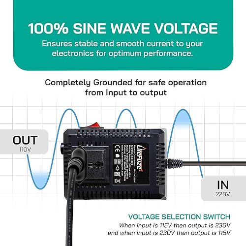 Miniatura 6 de LiteFuze, convertor de voltaje altobajo para viaje. cable EU