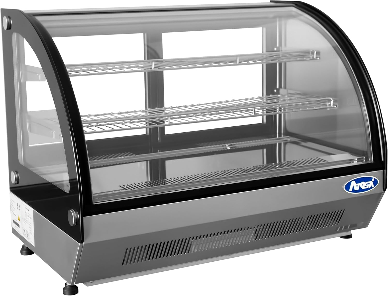 Atosa Curved Glass Refrigerated Deli Case, Countertop
