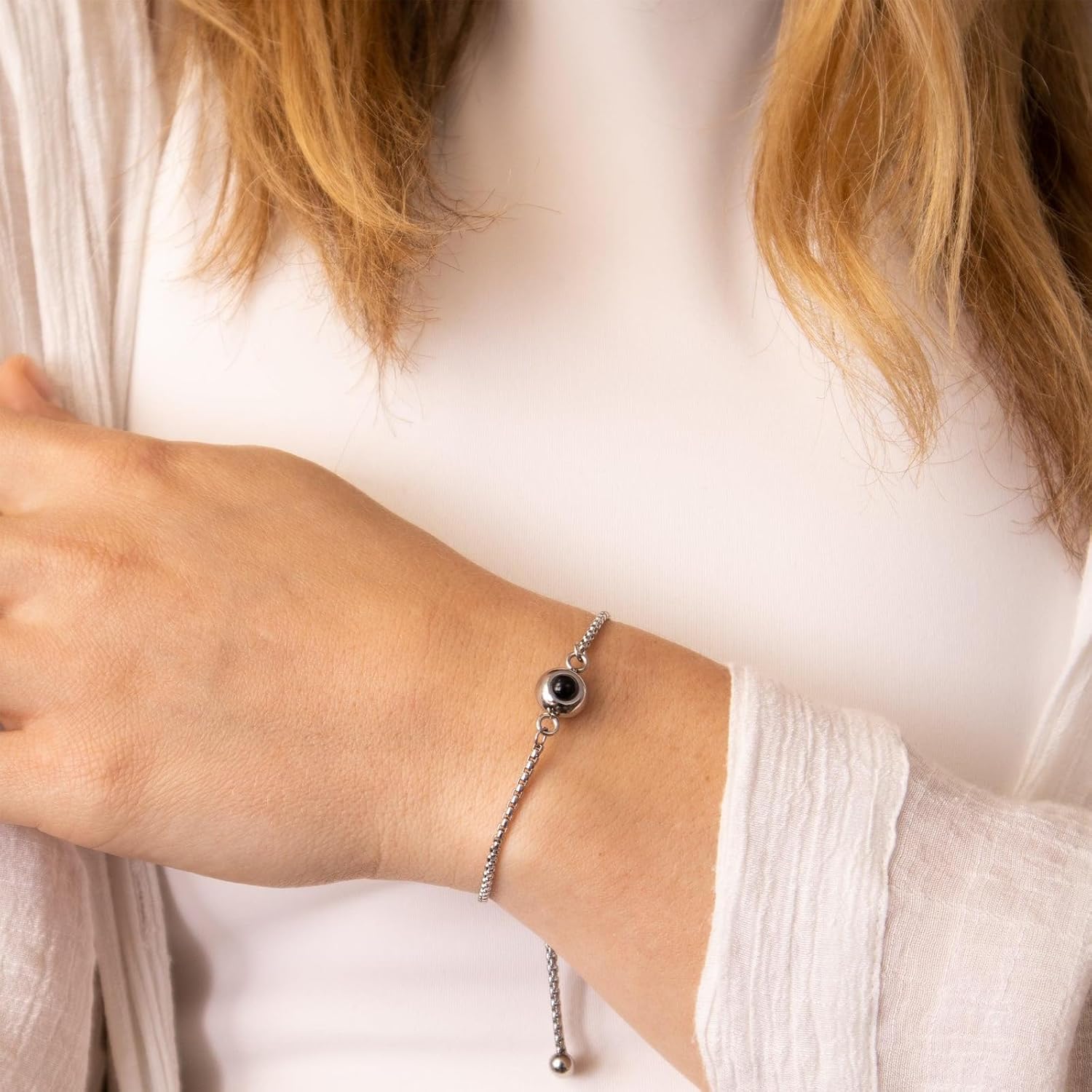 Custom Bracelets with Picture inside, Picture Bracelet Personalized Photo, Women's Identification Bracelets, In Loving Memory Photo Bracelet, Memorial Gifts for Family Loved One