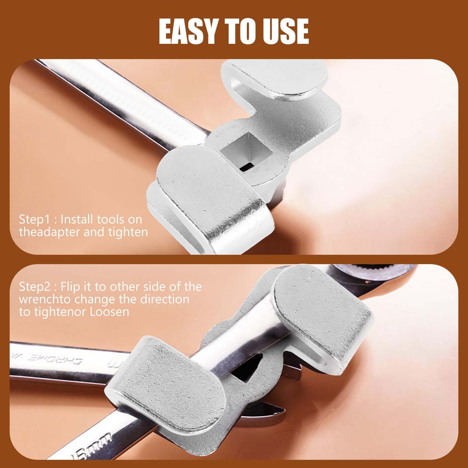 Universal Wrench Extender & Adapter – Fits 1/2" Drive & 21mm Hex, Leverage Stubborn Bolts – Black/Silver - View #9