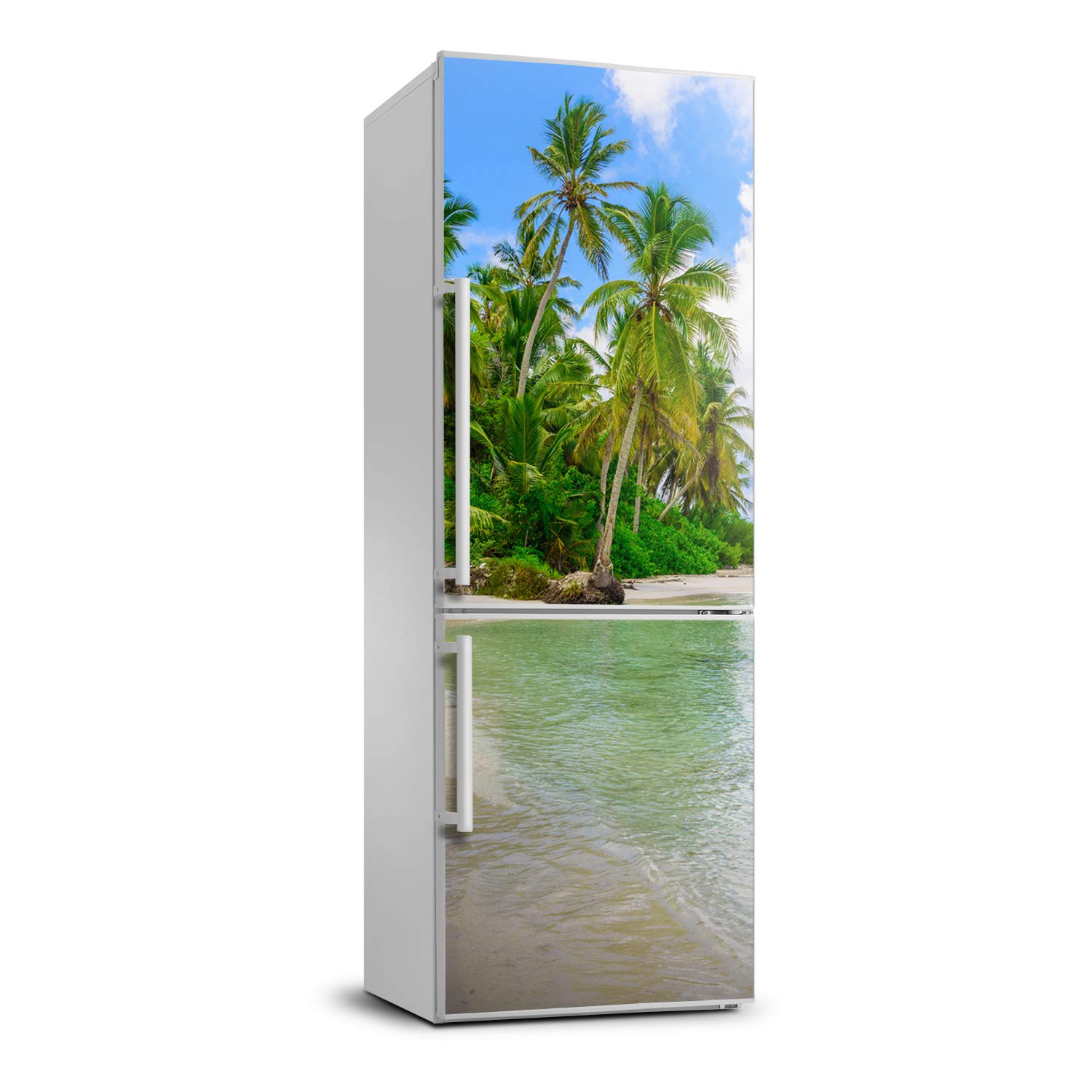 Película autoadhesiva playa tropical para transformar su cocina en un paraíso eterno