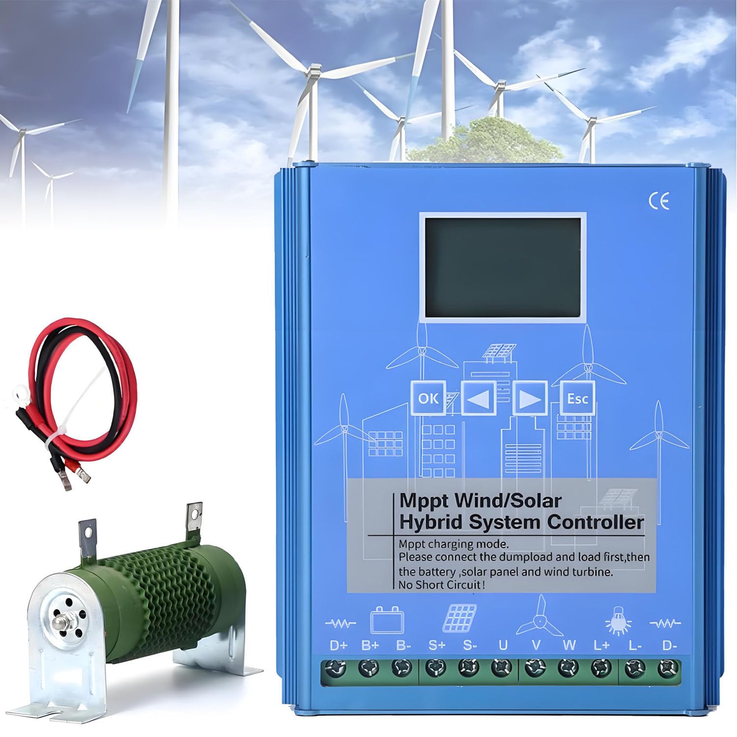 Contrôleur éolien solaire 16 000 W pour sécuriser l'alimentation et stabiliser vos batteries