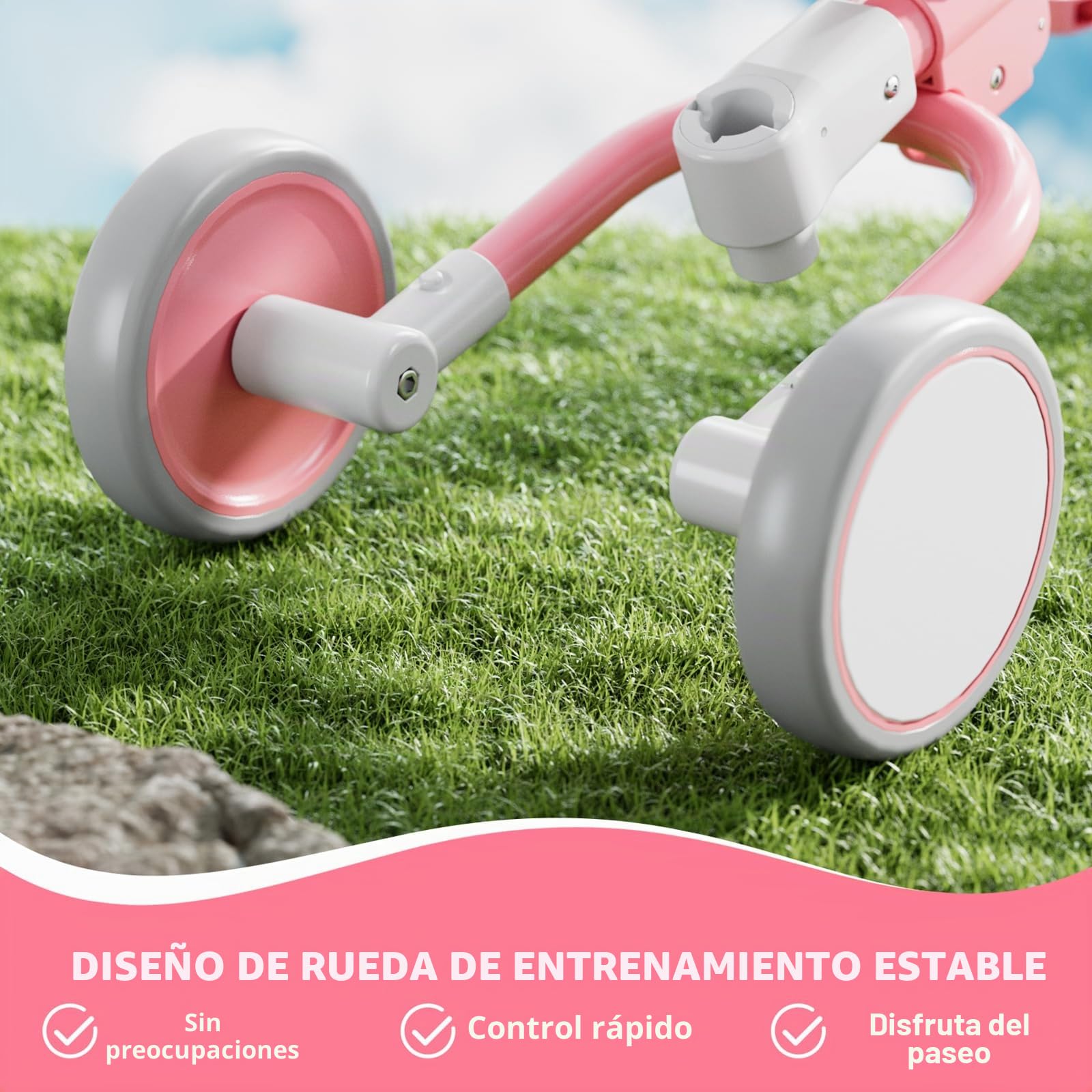 XJD Triciclo para niños a Partir de 1, 2, 3 años, Bicicleta para niños pequeños 5 en 1 con Mango de Empuje Ajustable, Rueda de Correr, Asiento Ajustable y Pedales Desmontables, Regalo de cumpleaños