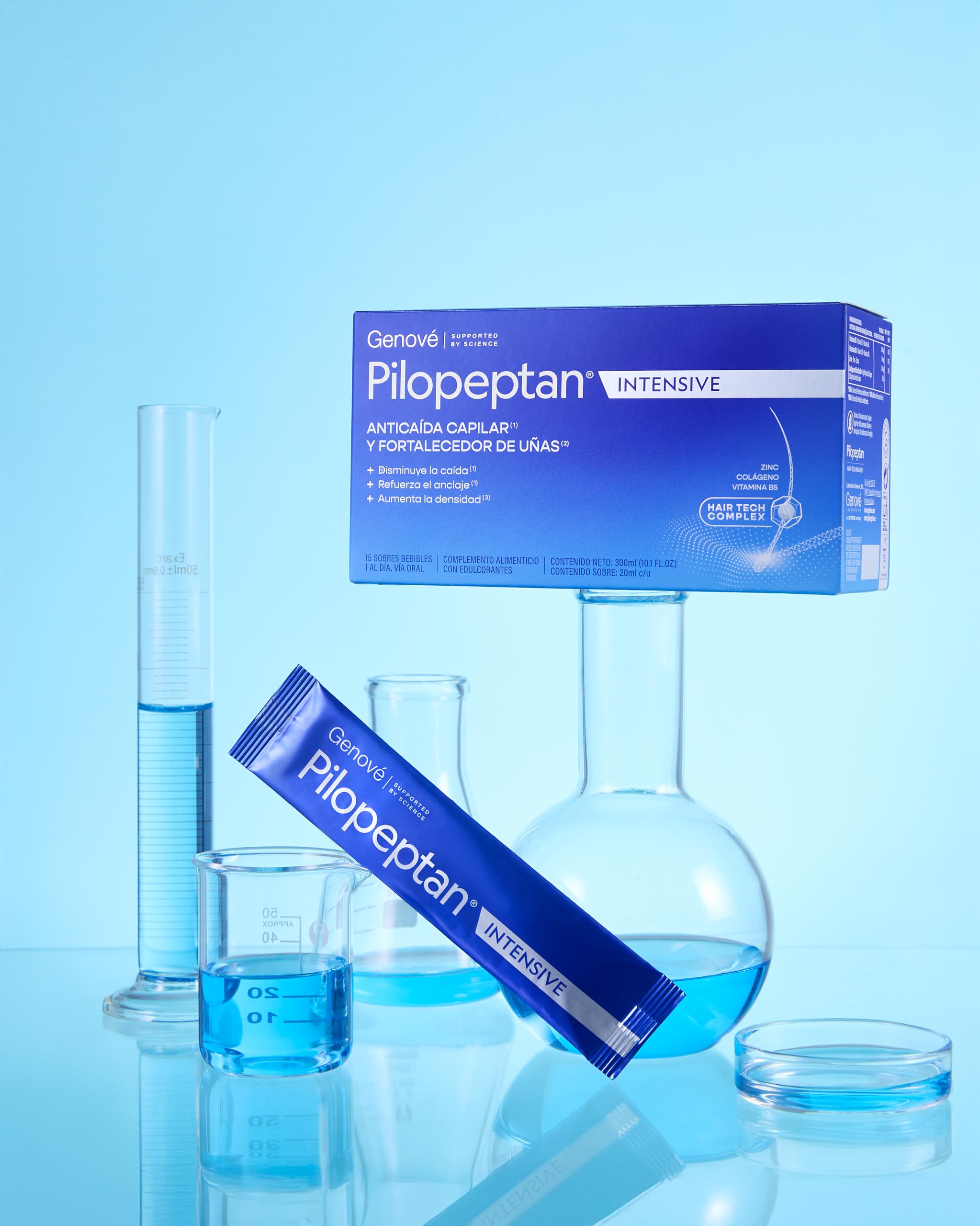 Pilopeptan Intensive | Anticaída Capilar | Cabello y Uñas | Hombre y Mujer | Potencia el Crecimiento, Formación de Queratina, Anclaje, Brillo y Vitalidad del Pelo y Uñas | 30 Sobres
