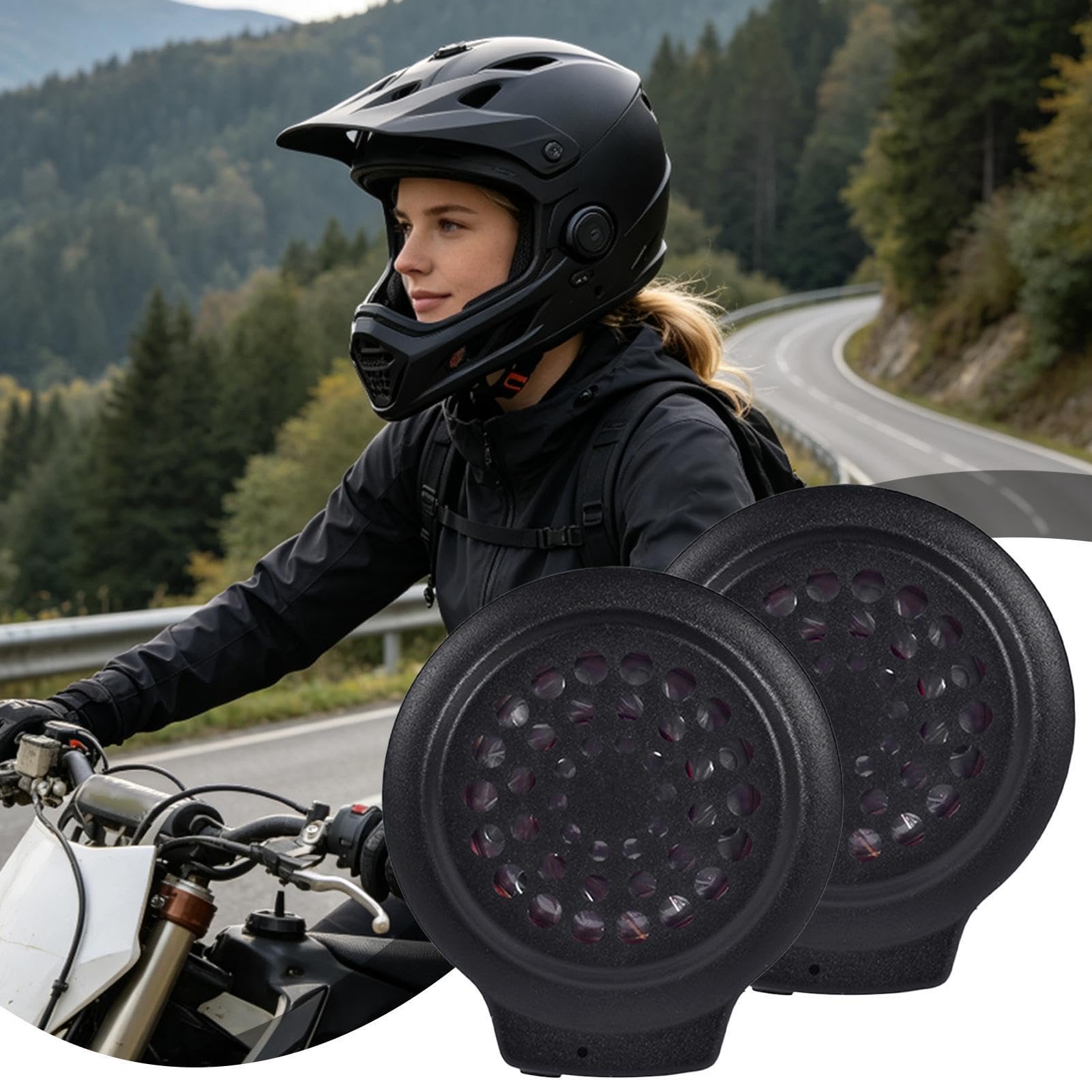 Cuffie per casco da moto, senza fili, con riduzione del rumore