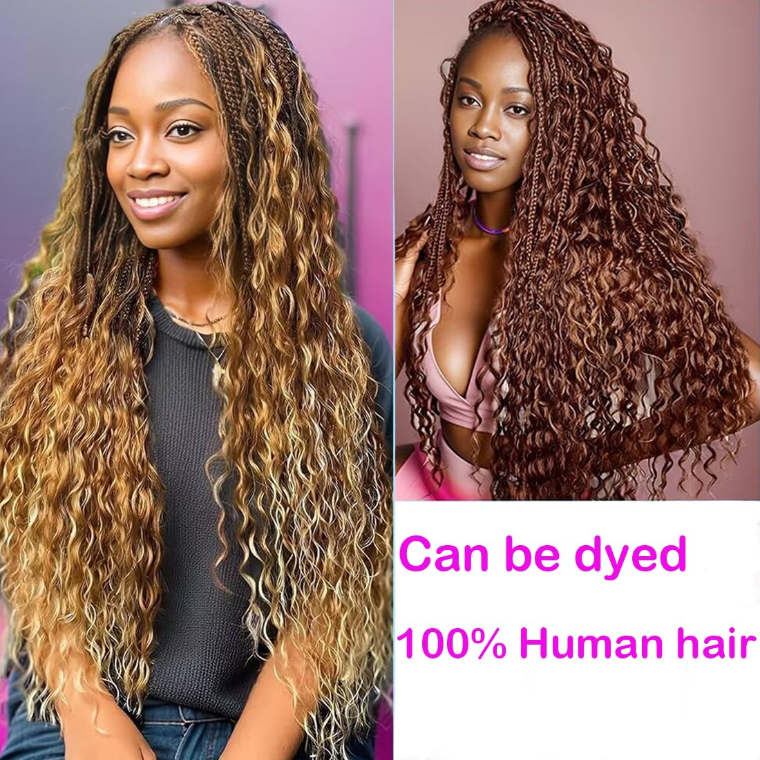 Amazon.com : Human Braiding Hair for Boho Braids 18 display picture 1