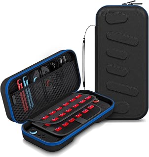 PETROH Nintendo Switch1/2用 収納ケース 耐衝撃 防水 防汚 保護バッグ ゲームカード収納付き