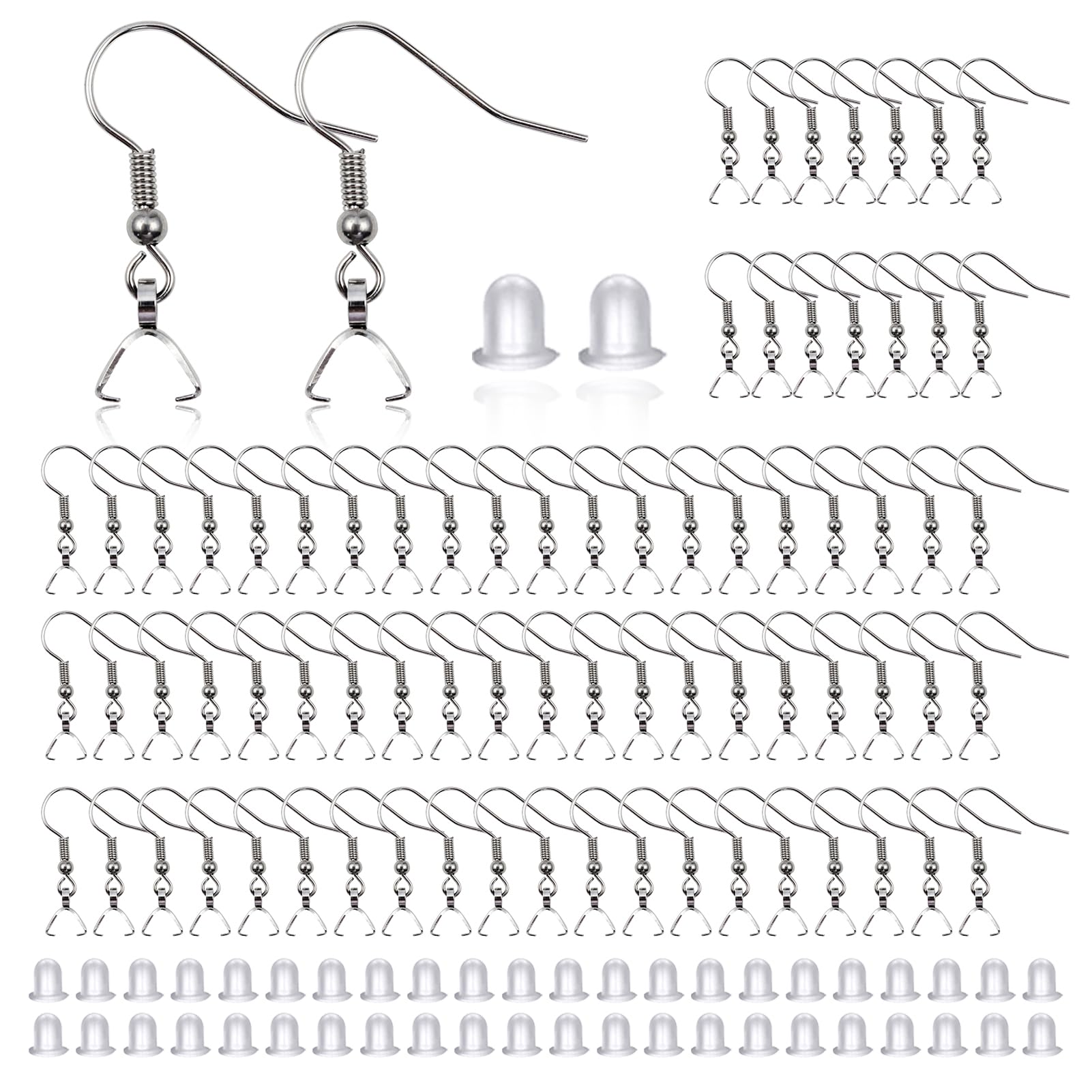 Crochets boucles d'oreilles acier inoxydable pour création de bijoux DIY