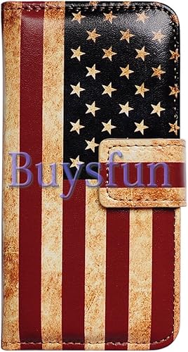 Miniatura 6 de Bcov Funda para Galaxy A54, funda retro de piel con bandera estadounidense con tapa para teléfono con ranura para tarjetas, soporte para Samsung