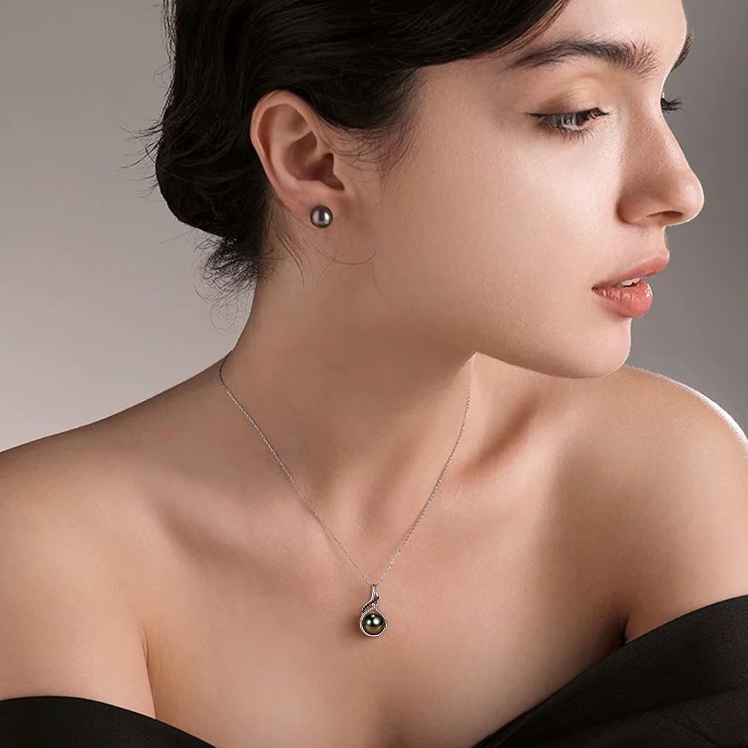 Gifts for Women-Wife- Real Tahitian-Pearl-Necklace, Birthday Anniversary Valentines Gifts For Her Wife Christmas - Mother's Day Gift for Mom - Companion Necklace For Women Luxury Fine Jewelry