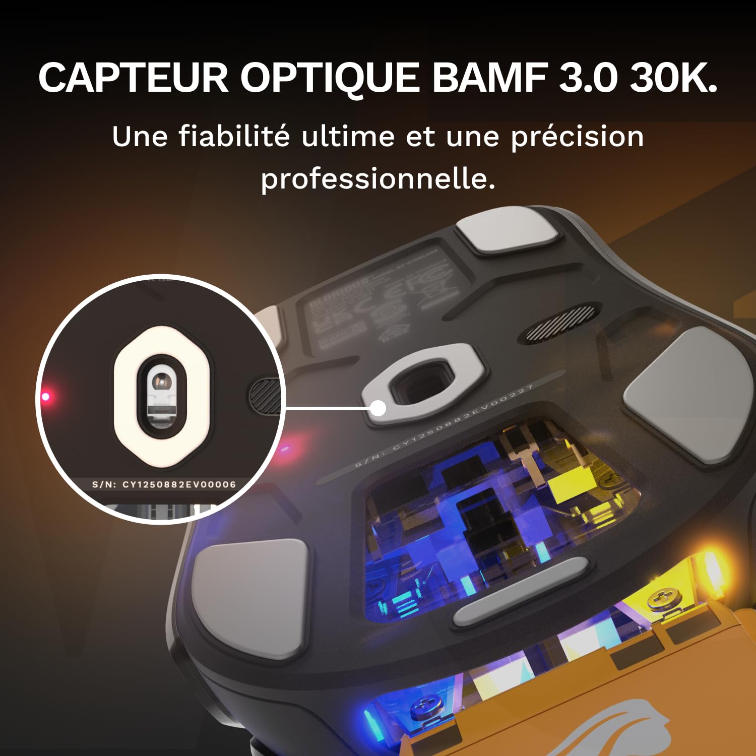 GLORIOUS Model O 3 Souris Gaming sans Fil (Noir)