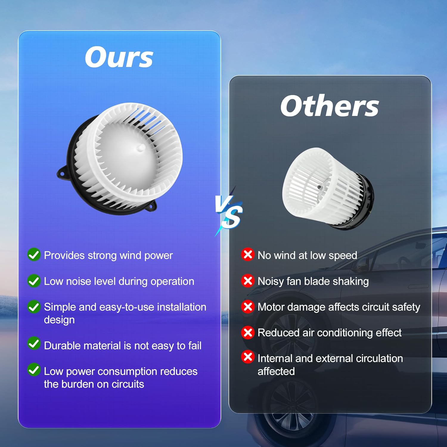 700269 HVAC Heater Blower Motor with Fan Compatible with Chevy Cruze 2010-2016, Malibu 2013-2015 for Buick Lacrosse Regal Allure 2010-2016 for Cadillac SRX 2010-2016 for Saab 9-5 2010-2011, 13369460