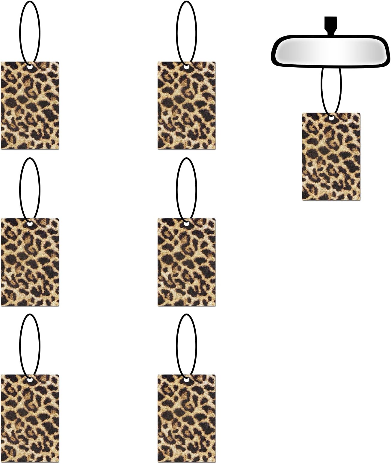 6 Pcs Leopard Print Car Air Fresheners, Funny Leopard Print