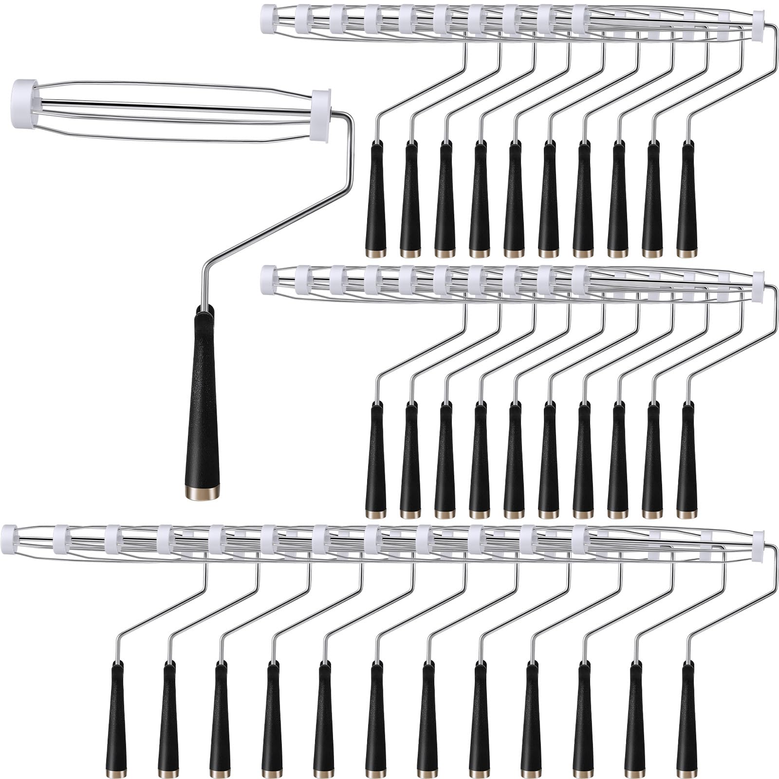Gerrii 36 Pcs 9 Inch Paint Roller Painting Roller Frame 5 Wire, Black