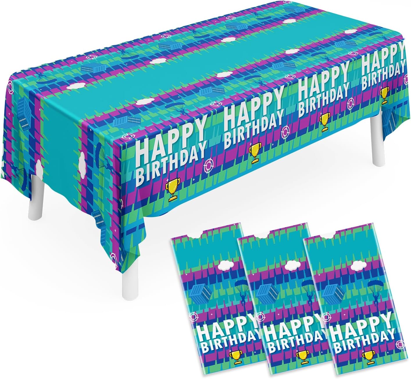 3pcs Llama Theme Party Tablecloth Nite Party Plastic Disposable Rectangular Watercolor Video Games Table Cover Kids Boys Birthday Decorations 54″x108″ 3pcs Llama Theme Party Tablecloth Nite Party Plastic Disposable Rectangular Watercolor Video Games Table Cover Kids Boys Birthday Decorations 54″x108″