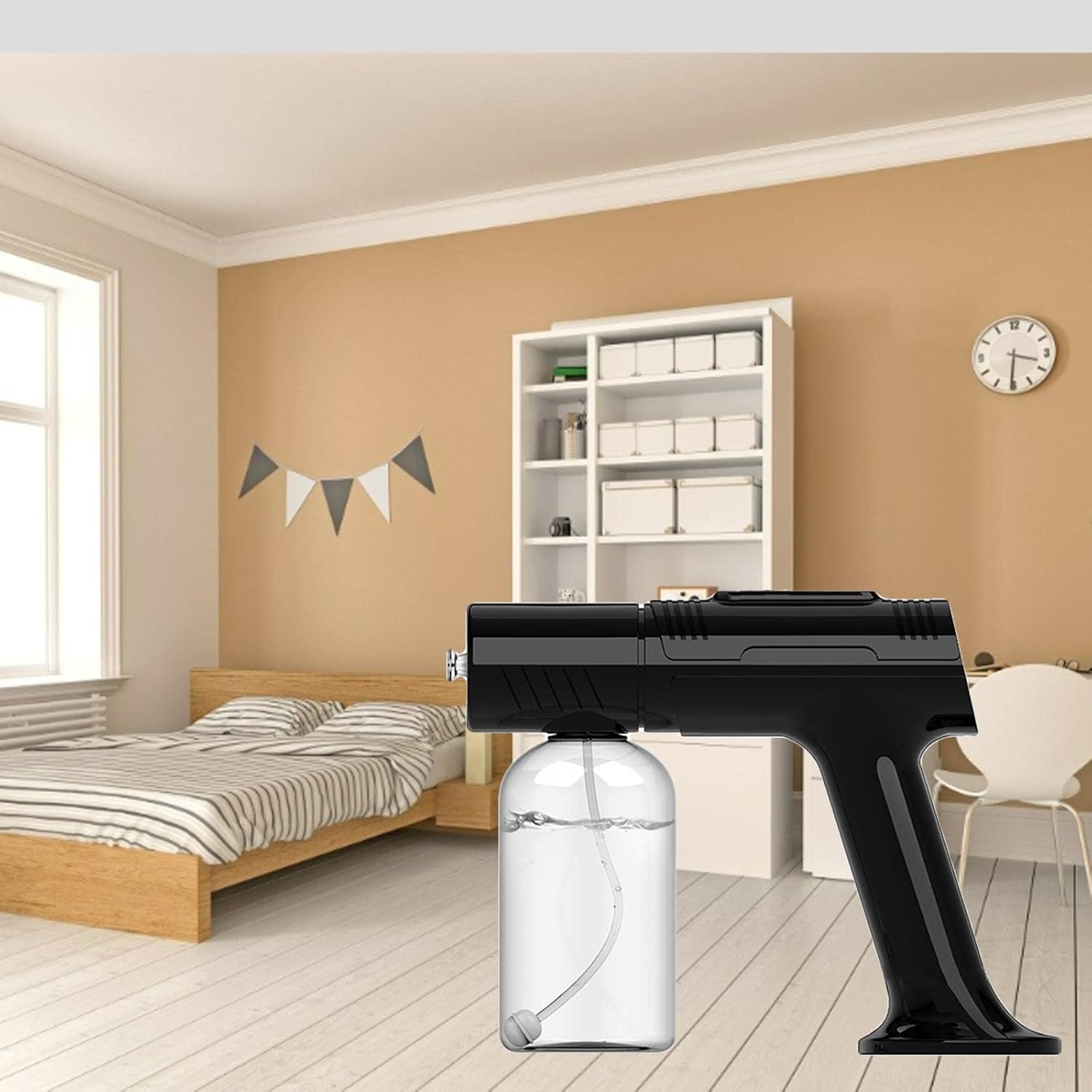 Rechargeable Electric Ants Fogger Sprayer, 650ML Handheld Nano Steam Gun for Household Sanitizing and Office Use, Cordless Blue Rechargeable Sanitizer Mist Machine, VCP65APNZB2AC7UWA