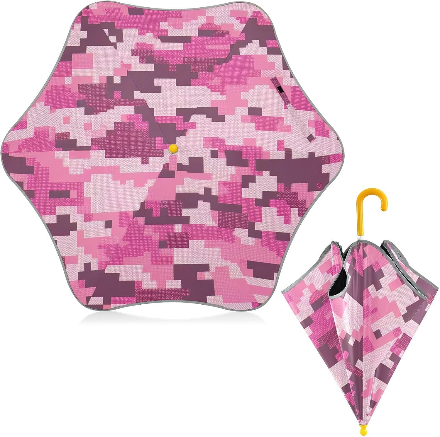 ODAWA Small Umbrella for Kids Camouflage Kids Umbrella, Windproof UV Protection Classic Stick Umbrellas