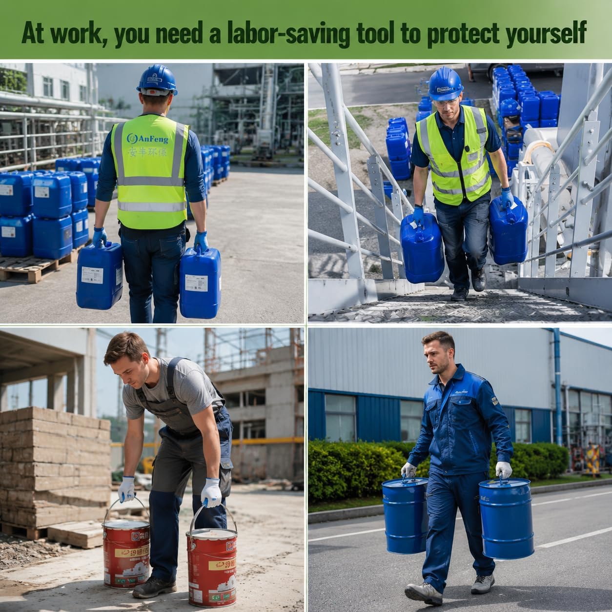 Shoulder Carrying Strap for Buckets, Water Jugs and Paint Pails, X-Back Heavy Duty Lifting Harness