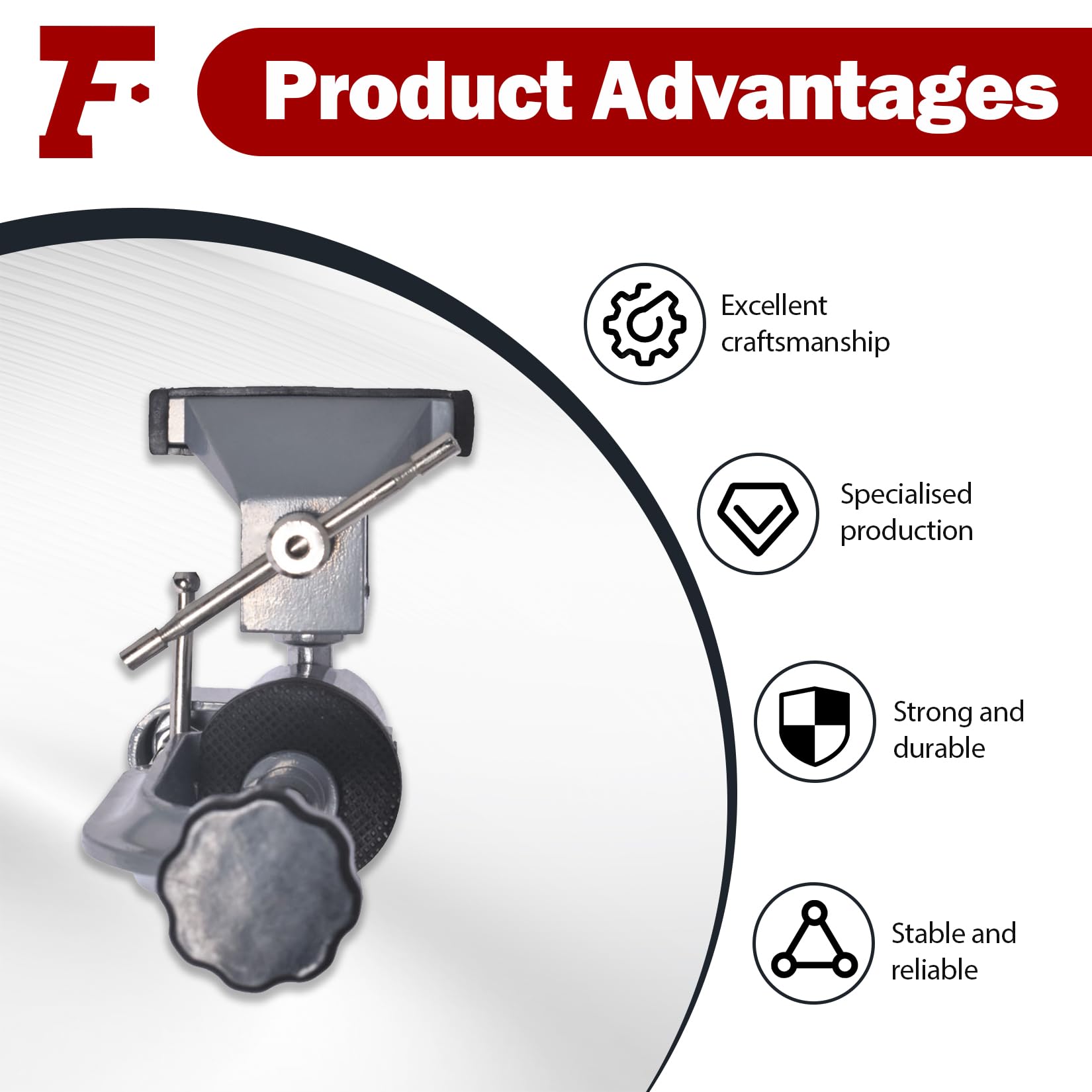 findmall Tornillo de mesa universal giratorio de aluminio de 360 grados para sujetar piezas pequeñas en joyería, fabricación de modelos electrónicos y más