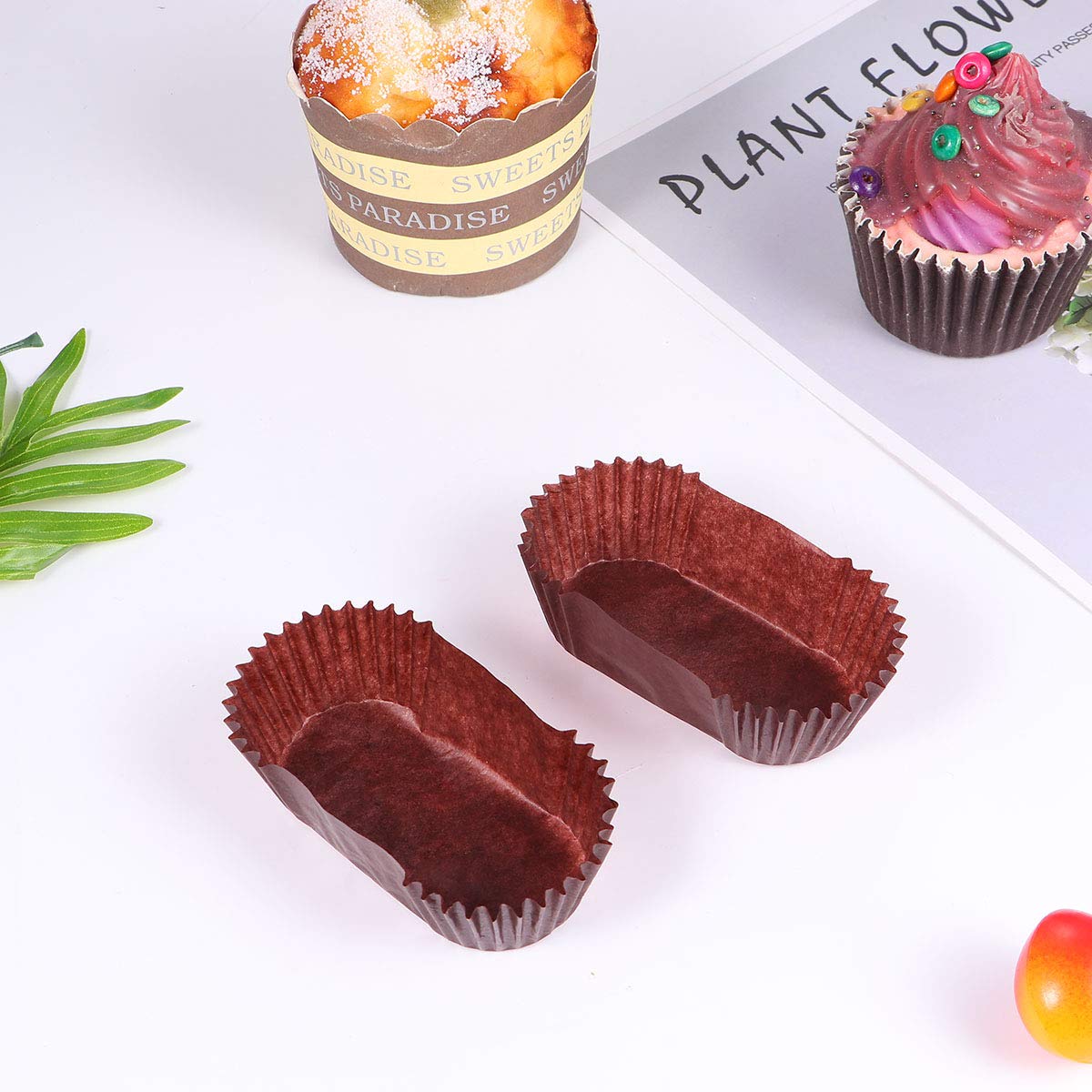 1000PCS Plateau en papier ovale en forme de bateau pour gâteaux, moules à gâteaux haute température, moules à, moules parfaits pour, muffins