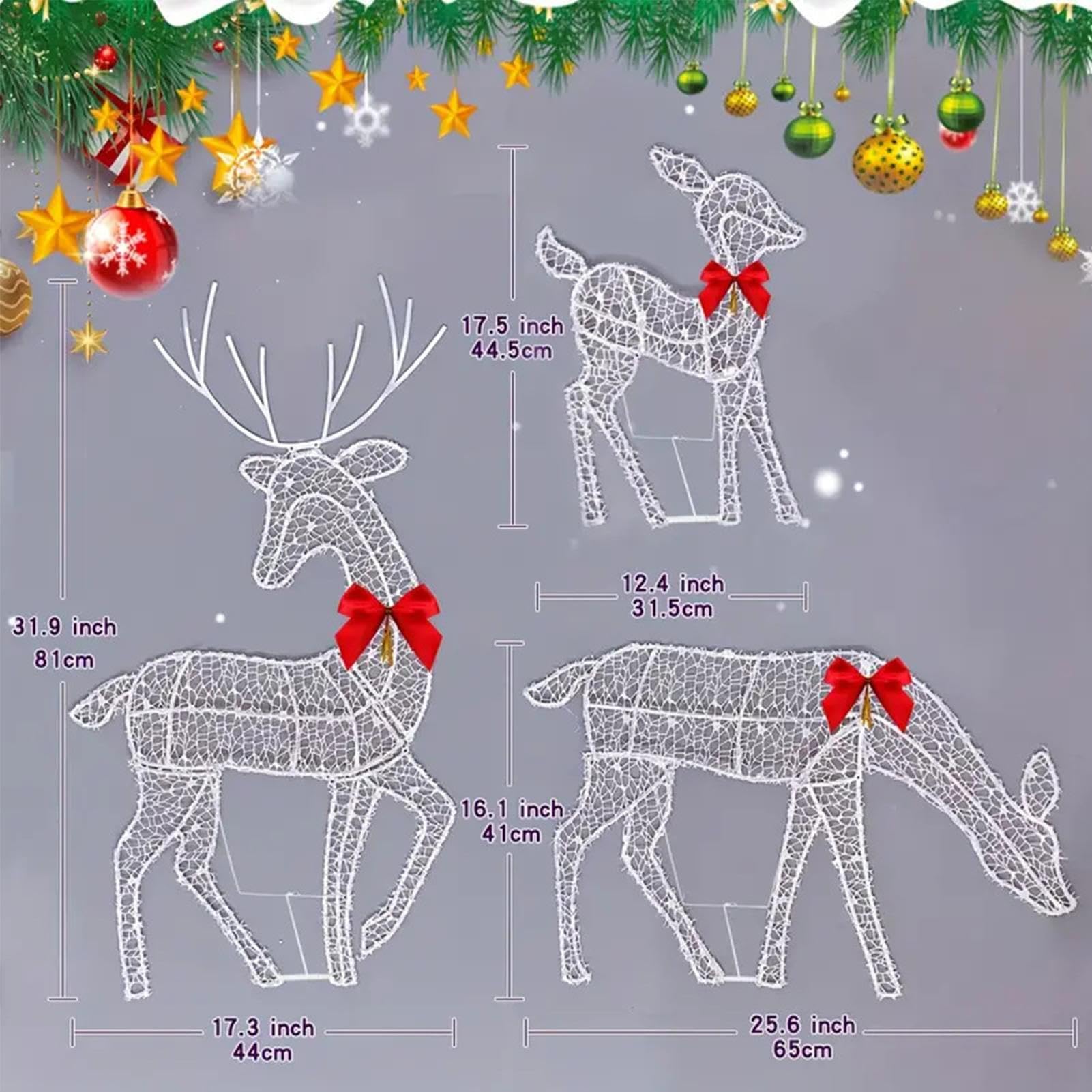 Cervo Luminoso Per Il Natale Decorazione In Ferro Con Per Esposizione