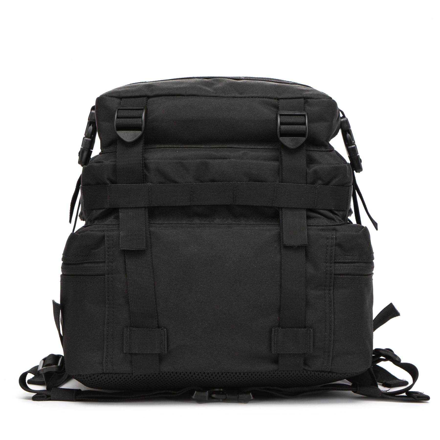 Mochila De Pesca De 50 Litros Impermeable De Nailon Duradera,Mochila Deportiva Táctica Militar Al Aire Libre Mochilas De Senderismo Casual (Negro)