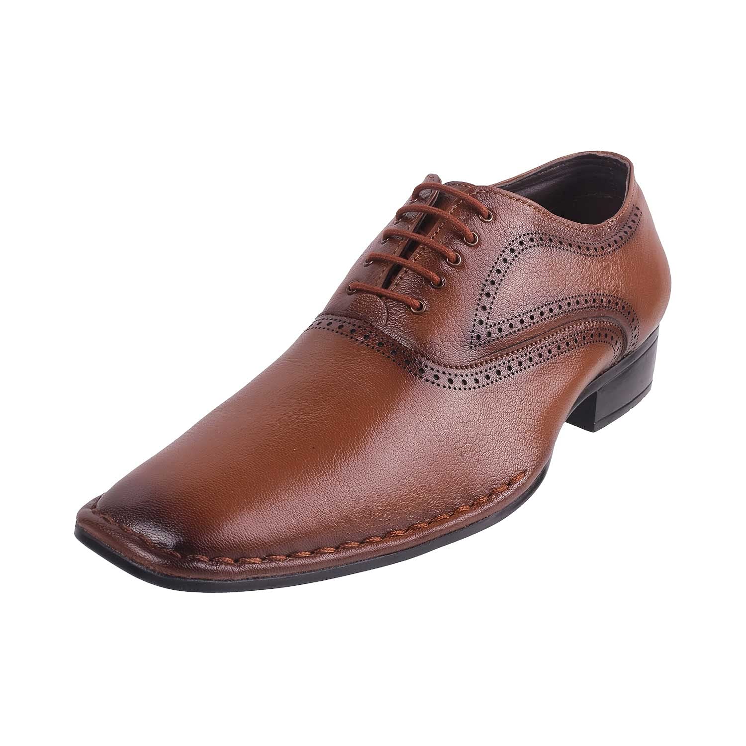MochiMen's Formal Faux Leather Stylish Lace-up Dress Shoes