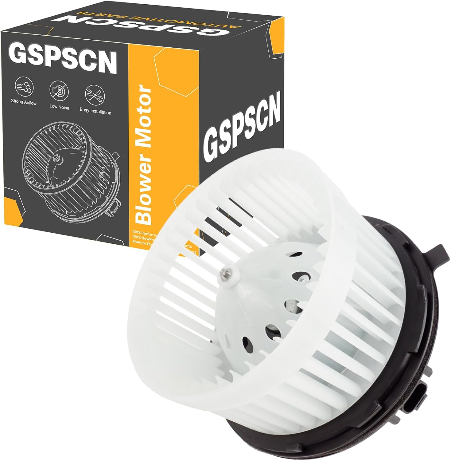 GSPSCN 700089 AC Blower Motor with Fan for 1999 2000 2001 2002 2003 2004 2005 2006 Chevy Tahoe Silverado Avalanche Suburban & GMC Sierra Yukon & 2002-2006 Cadillac Escalade - HVAC Heater Blower Motor
