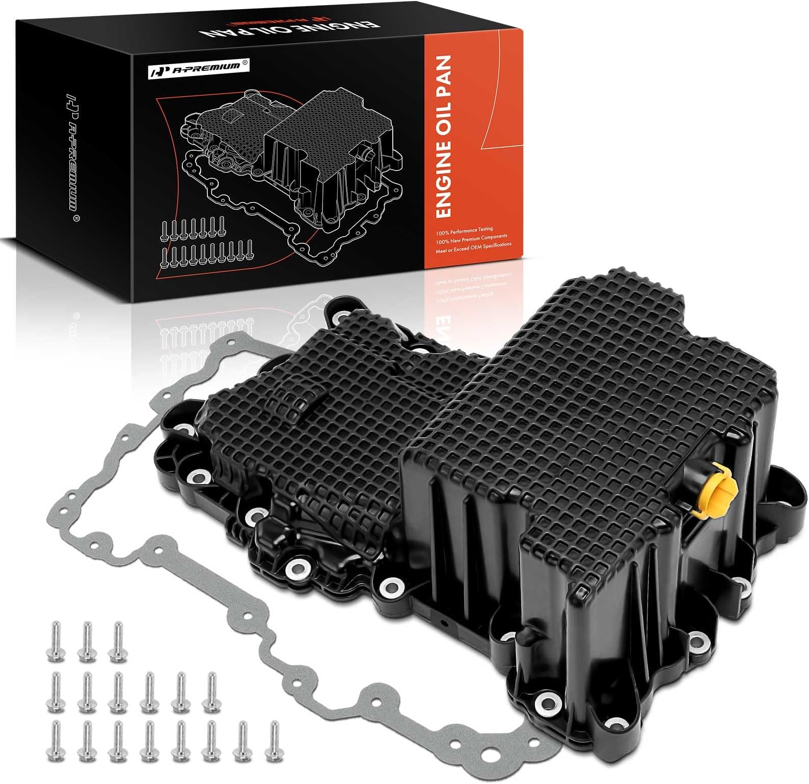 A-Premium Engine Oil Pan with Gasket Compatible with Ford F-150 F150 2015 2016 2017 2018 2.7L, Replace # CA6010400