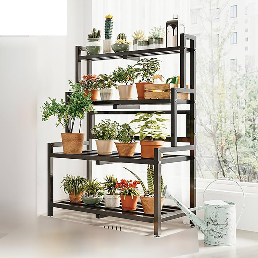 2層透かし彫りトレイデザイン、観葉植物・花ディスプレイラック 2層透かし彫りトレイデザイン、観葉植物・花ディスプレイラック