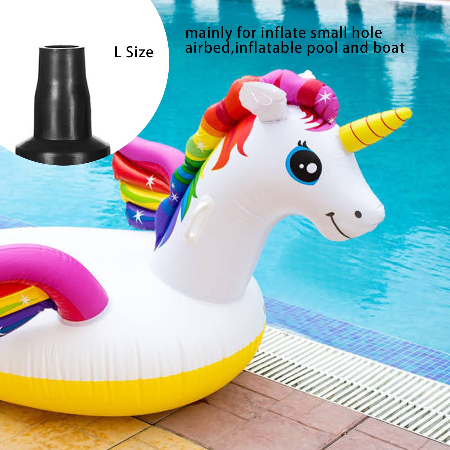 3 Set Luftpumpen-Düsen – 3 Größen Aus Kunststoff Für Luftbetten, Pools, Schwimmringe