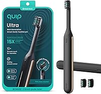 Vista 1 de Quip Ultra Next Generation Smart Toothbrush - Timed Electric Toothbrush with Case - Replaceable Brush Head, Soft Bristles, Silicone Handle, 30-Day