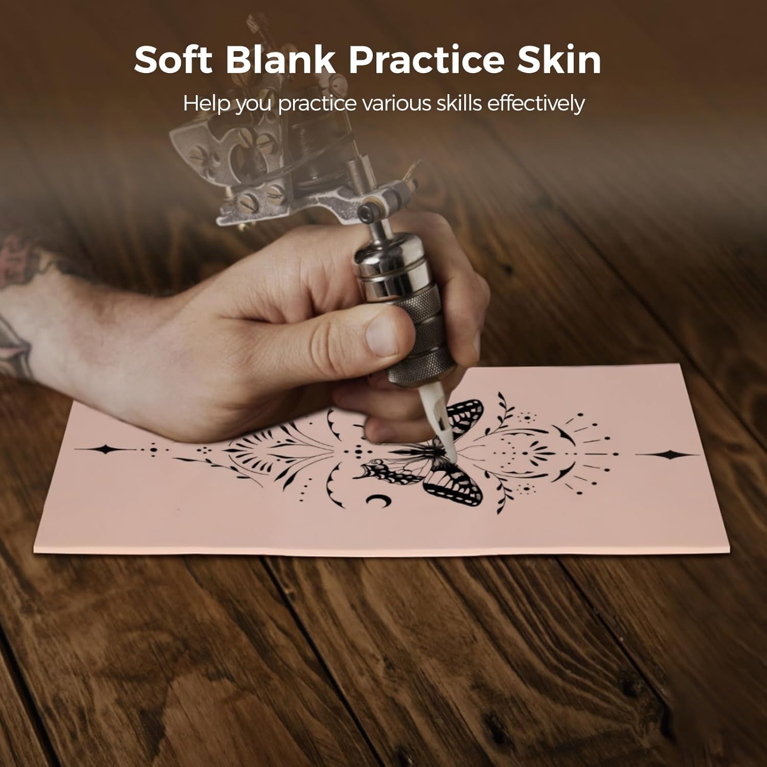 Tattoo Practice Skins - 90 Pcs, 7.5x5.5in Double Sided Blank Practice Skin for Tattooing and Microblading, Suitable for Beginners and Experienced Artists