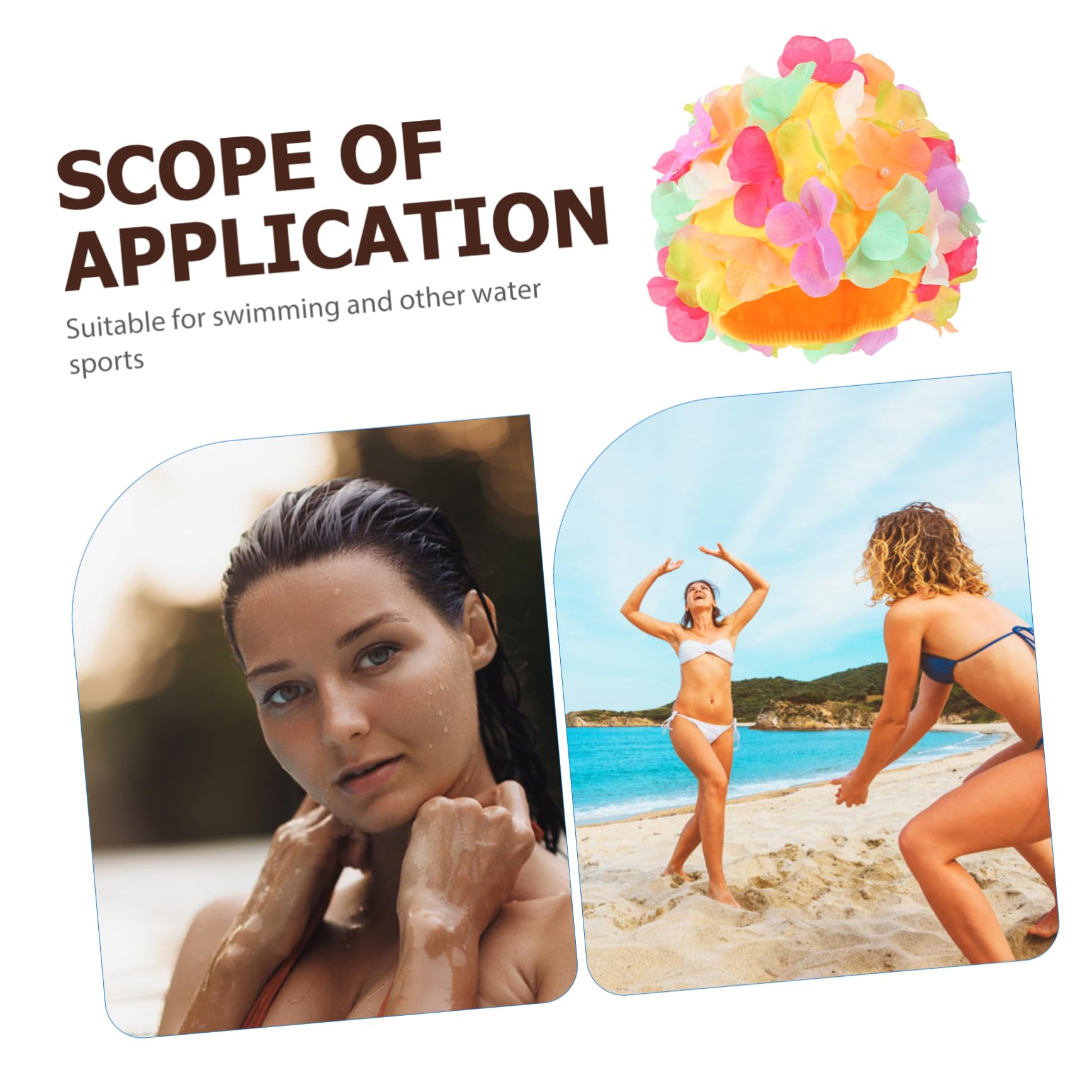 Mipcase Gorro de Natación Elástico Mujer Cómodo y Transpirable el Cabello Natación