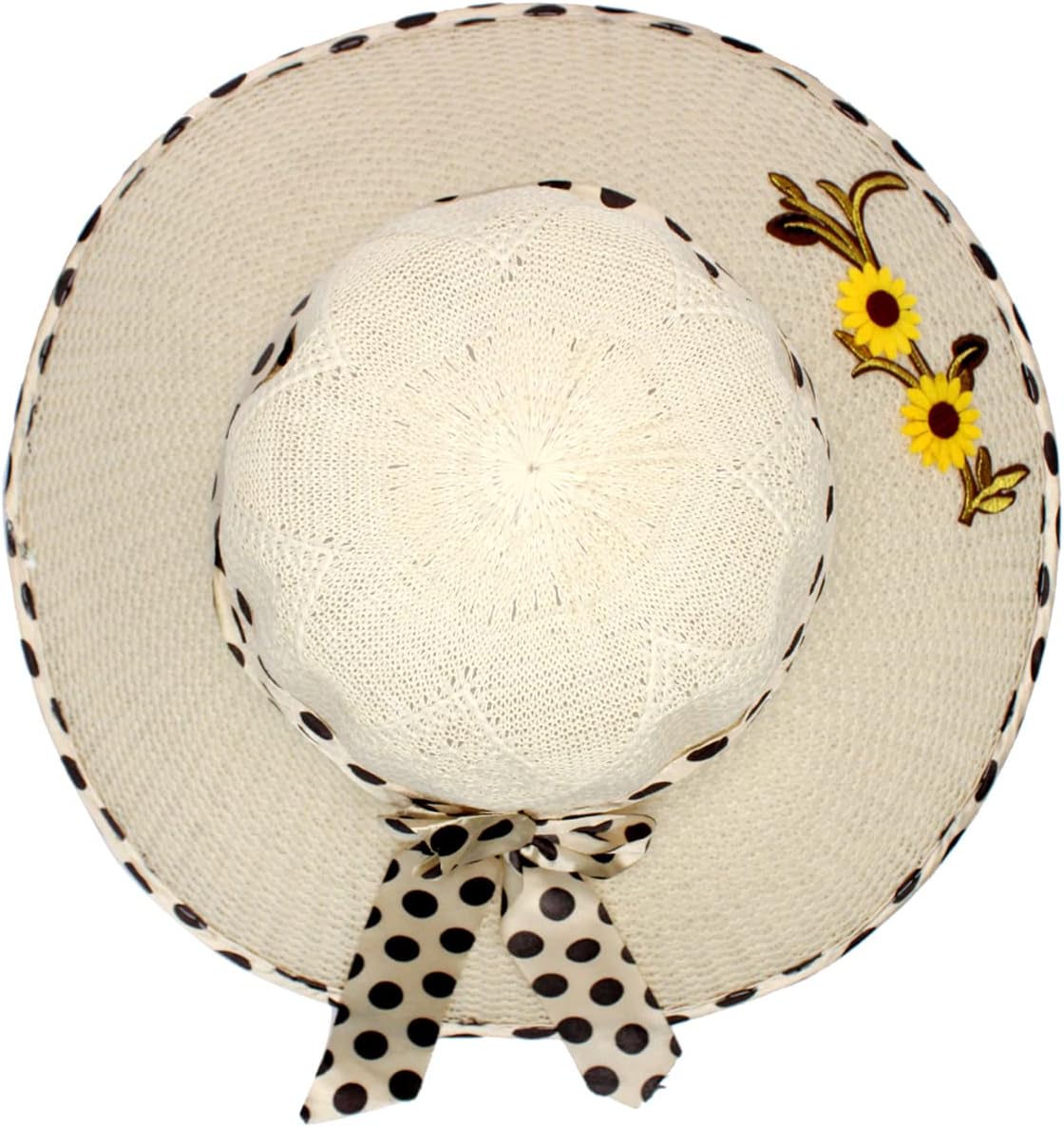 BOXOWide Large Brim Ribbon Hat/Cap Beach Hat/Summer Sun Hats for Women and Girls