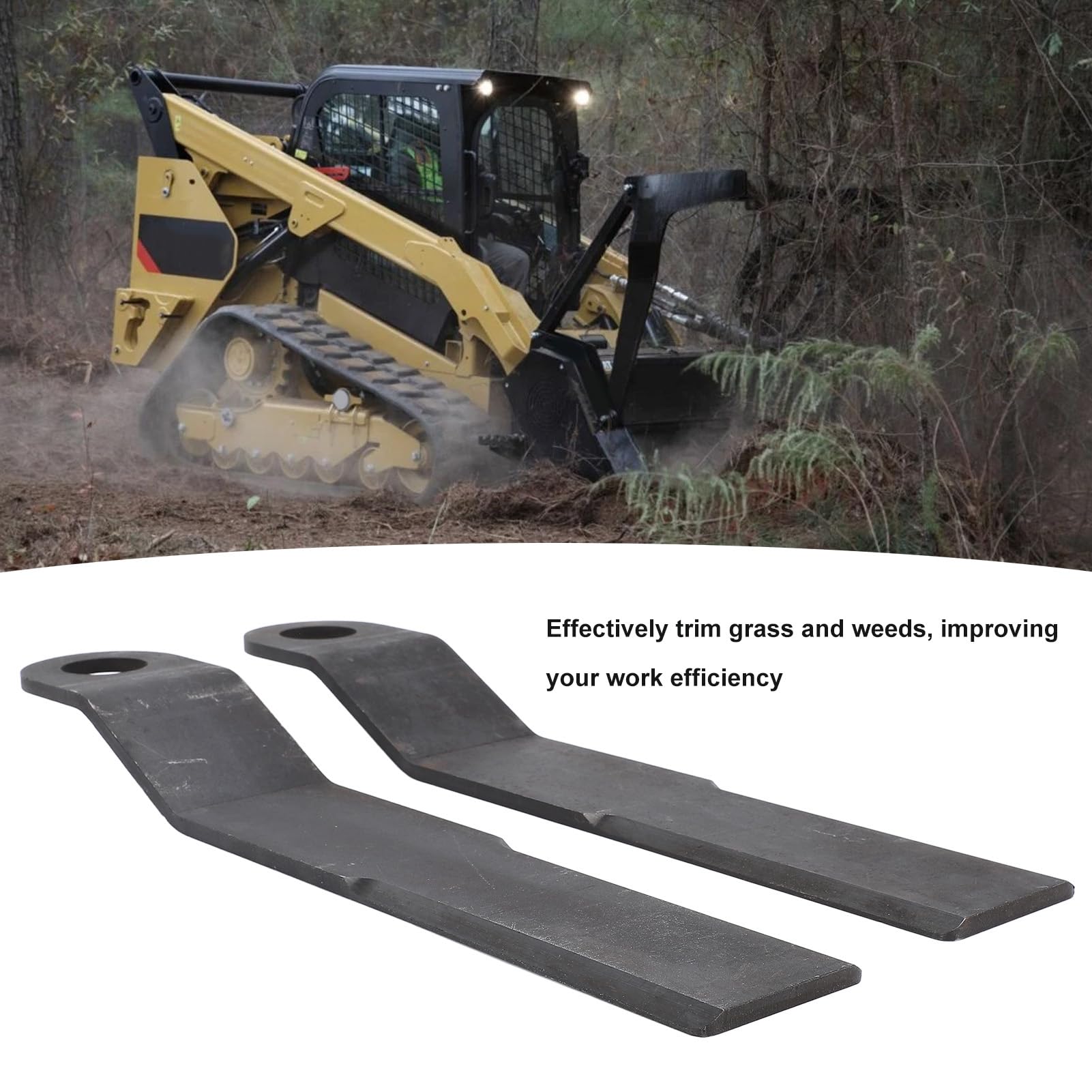 2 Cuchillas para Cortacésped, Cuchillas de Repuesto para Cortacésped AR400 de Acero de 2 3/8 Pulgadas
