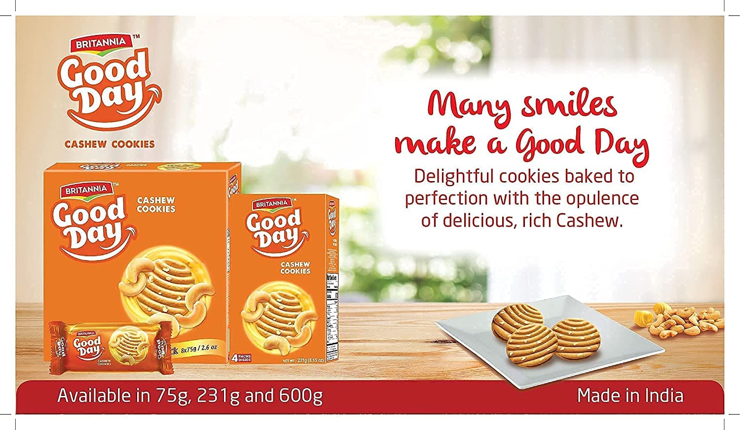 Amazon.com: Britannia Good Day Cashew Cookies 2.6oz (75g