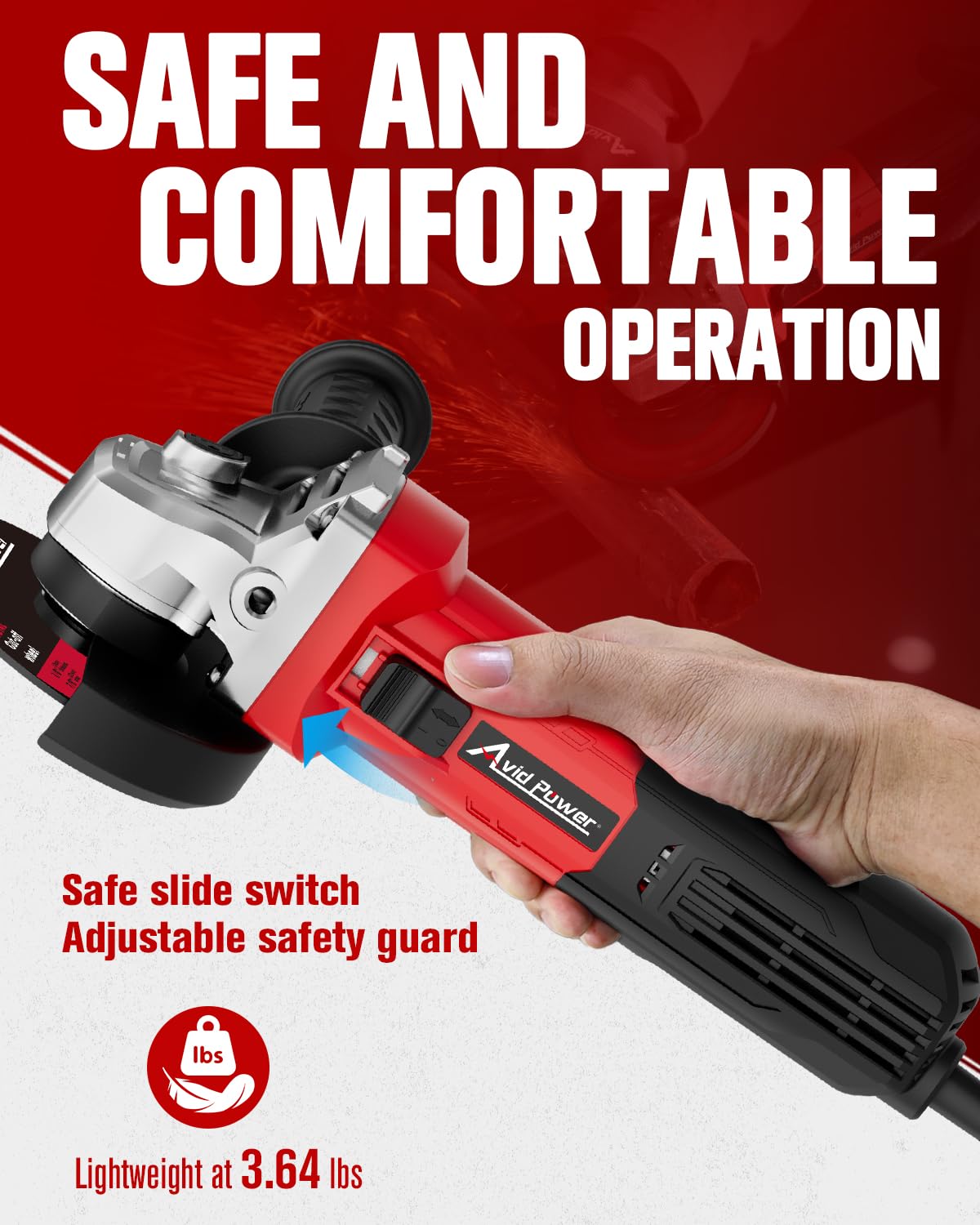 AVID POWER Angle Grinder - Cutting & Grinding -8