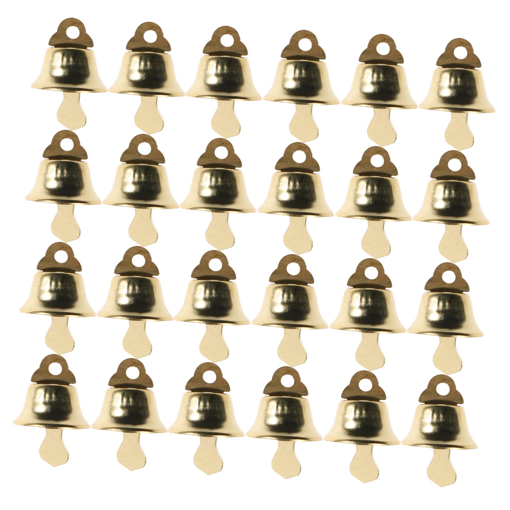 IMIKEYA 120pezzi Mini Campana Pendente di Natale Ornamento Campana Fai da Te per Albero di Natale Accessori per Carillon Vento Oro