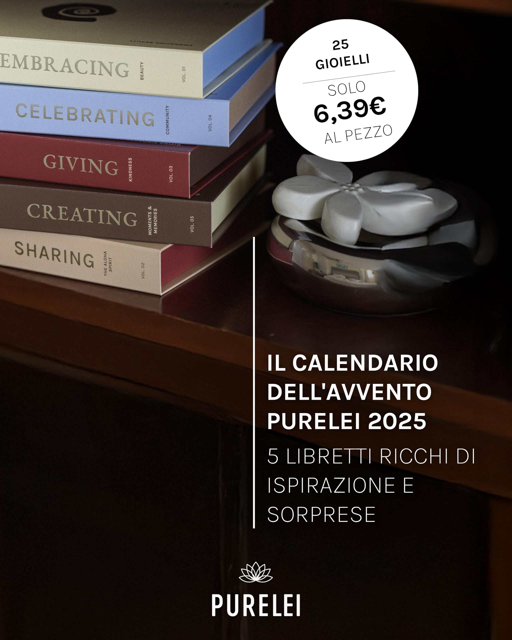 Purelei calendario avvento gioielli 2025 (Oro) – 25 pezzi esclusivi di gioielleria per ogni occasione – Calendario avvento – Confezione sostenibile e riutilizzabile – Regalo per donne