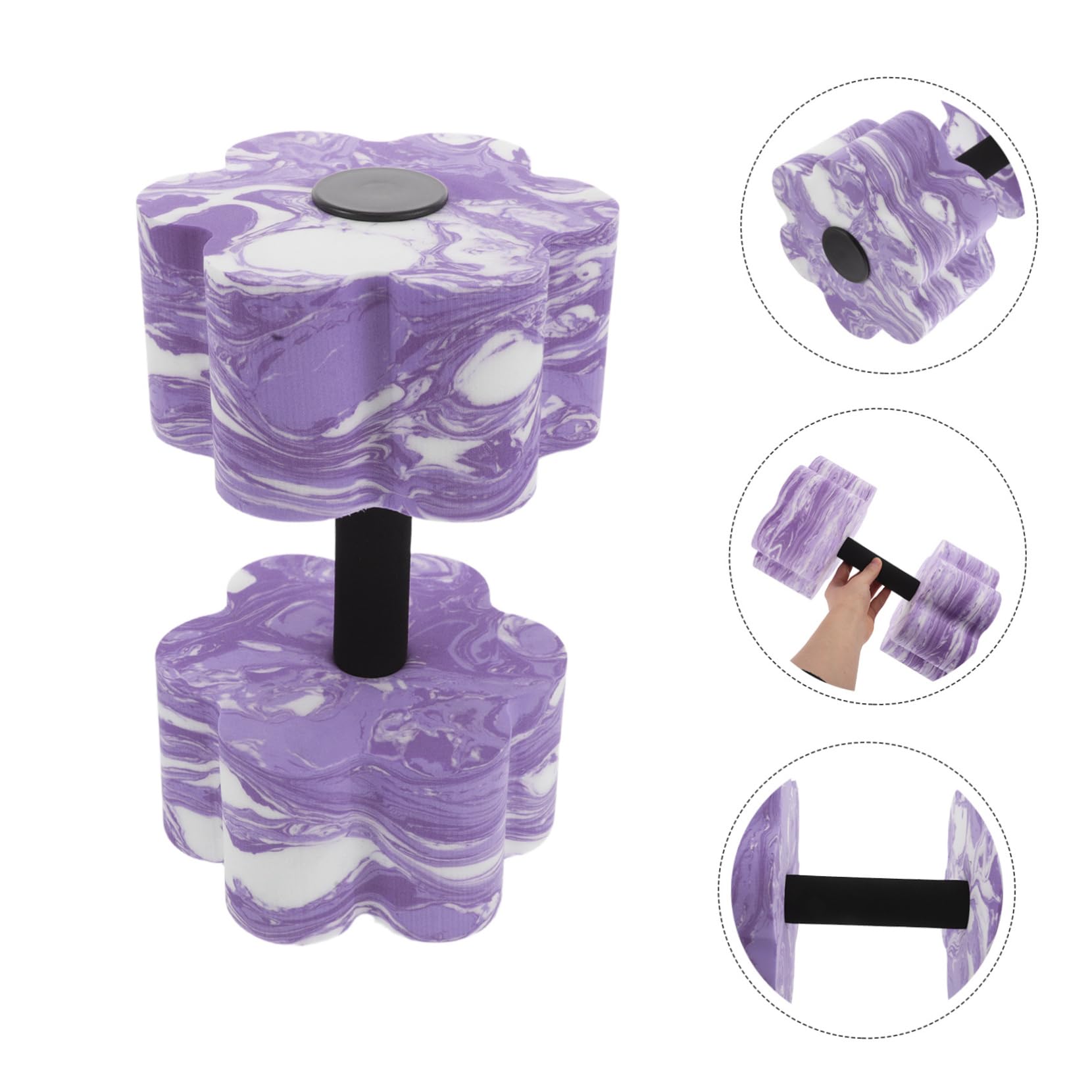 YARNOW Manubri da Yoga manubri galleggianti manubri Resistenti all'Acqua Attrezzature per Il Fitness in Piscina Pesi da Nuoto per Esercizi in Piscina Pesi da Piscina manubri Eva Violet