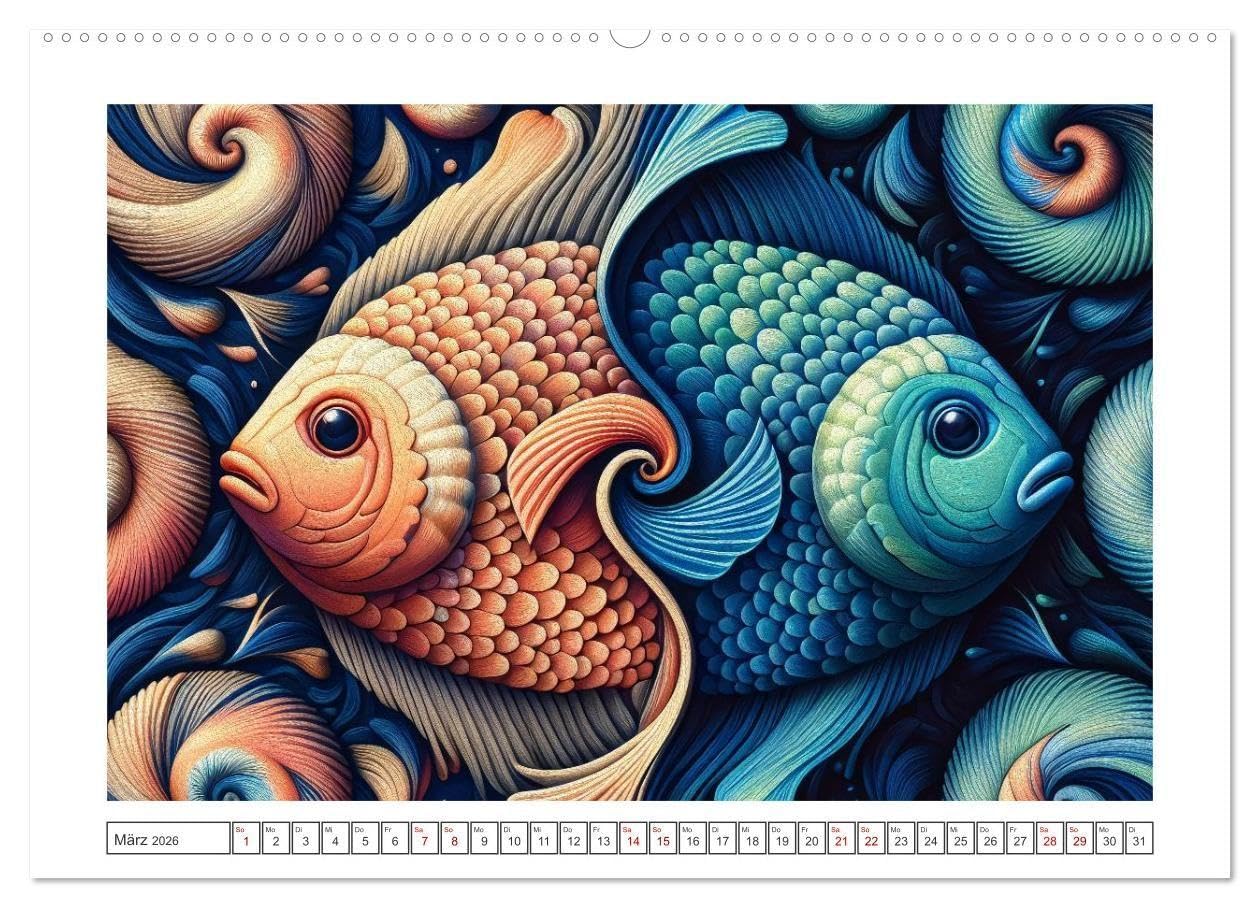 Tierkreisflüstern – Ein Jahr in kosmischen Farben (hochwertiger Premium Wandkalender 2026 DIN A2 quer), Kunstdruck in Hochglanz: Surrealer Sternzeichen-Kalender (CALVENDO Wissenschaft)