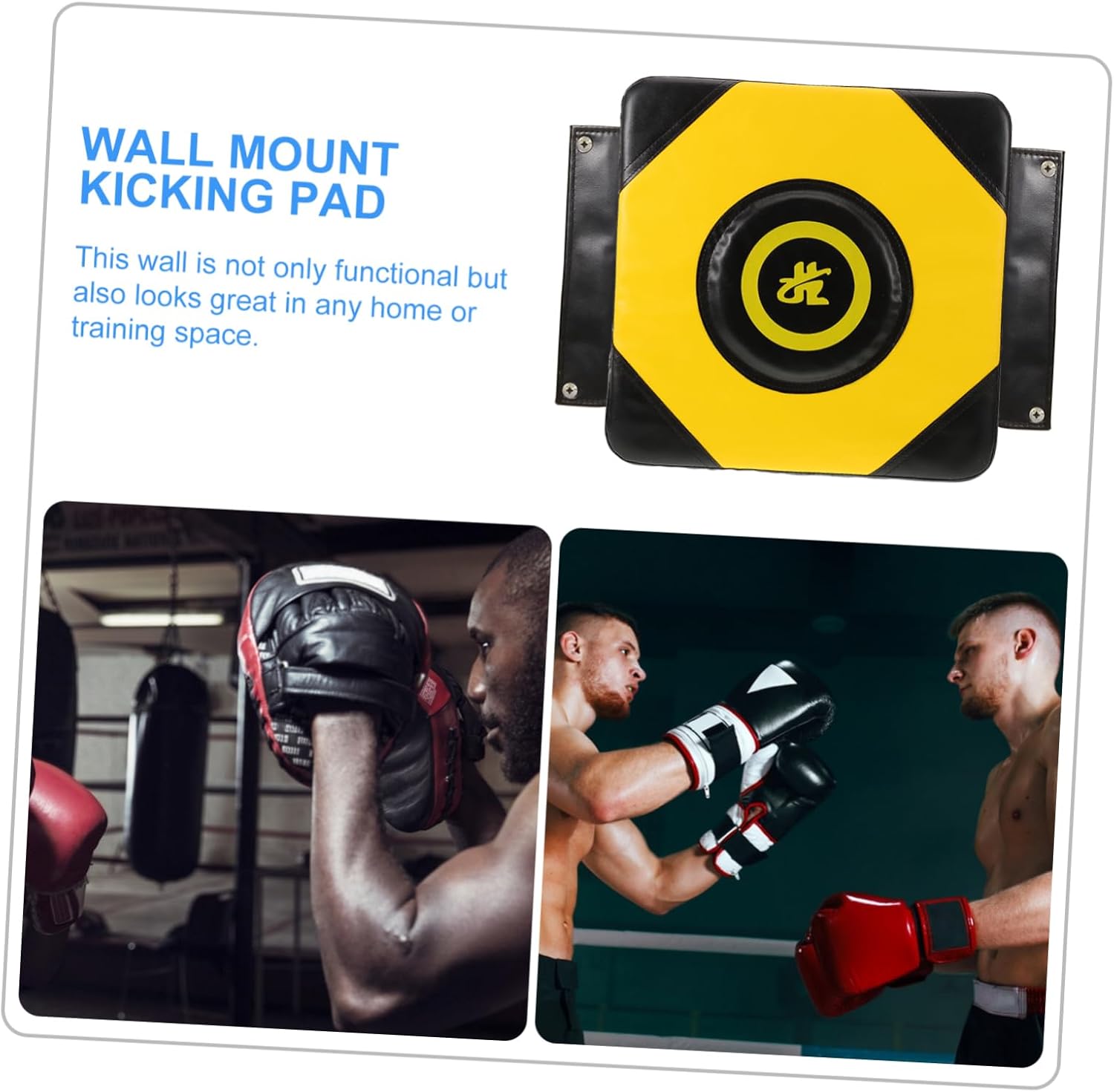Wall-Mounted Boxing Punching Cushion for Kickboxing Martial Arts Training Compact Space-Saving Design for Home Workouts Bright Color for Motivation Versatile Training Tool