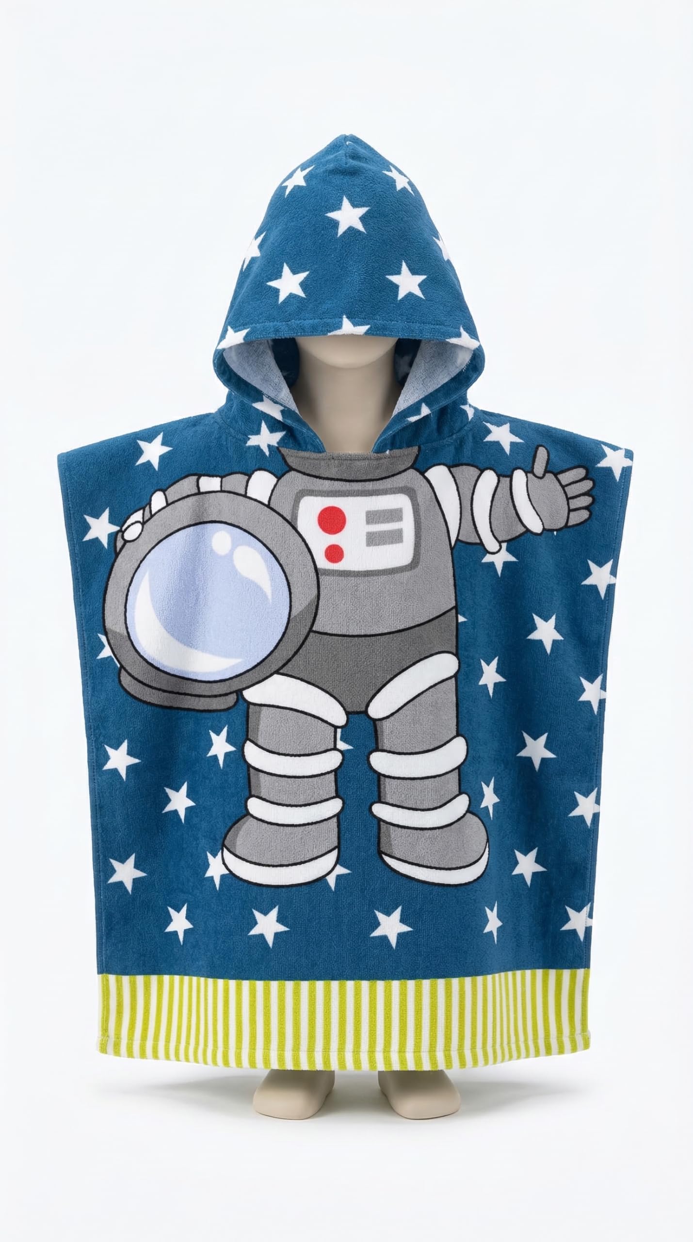 Kids Hooded Towel Poncho, Unicorn Design, Soft Absorbent, Ages 1-6, 24x24 Inch, Beach Bath Pool (TWL-EXCL- SPC-01)-image-26