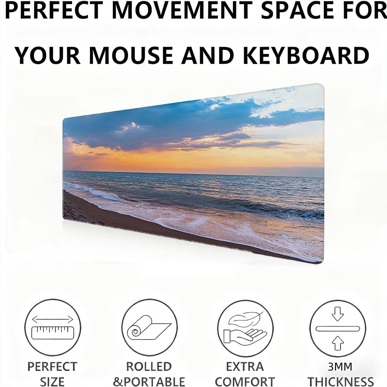 Podkładka pod mysz, podkładka pod mysz XXL 1200 x 600 podkładka pod mysz dla graczy, wodoodporna gumowa podstawa, duża podkładka pod mysz do gier na biurko zszyte krawędzie wodoodporna antypoślizgowa