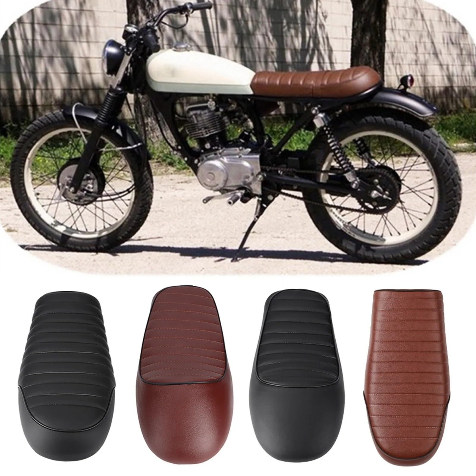 Amazon | バイクシート に適合する SR400 SR500 XJ XS ヴィンテージ