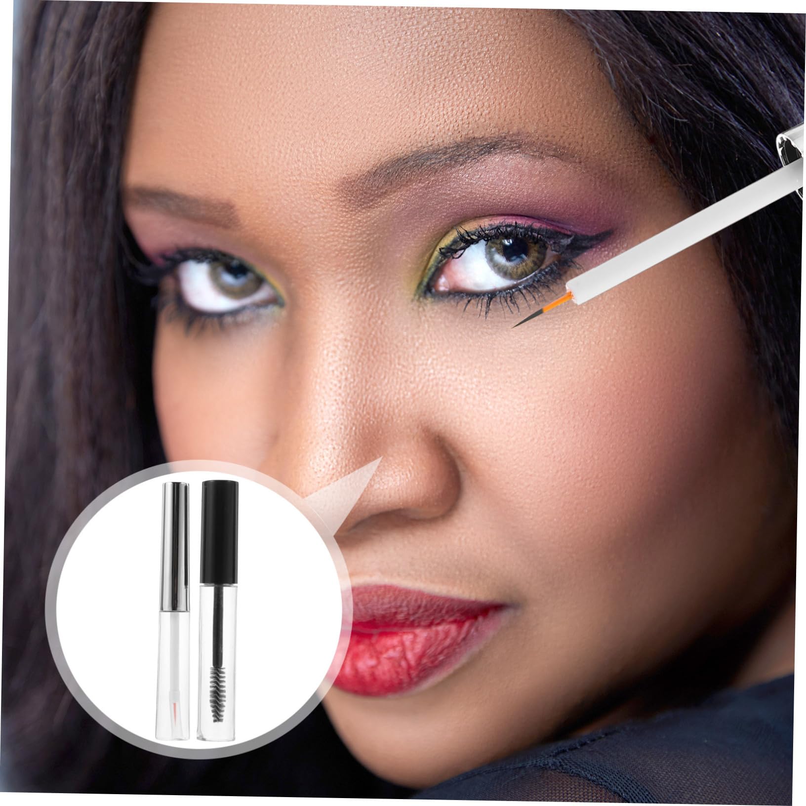 Healvian 6ensembles Tubes Vides Transparent Pour Mascara Et Gloss à Lèvres De Contenants Rechargeables Avec Applicateur Pour Cosmétiques