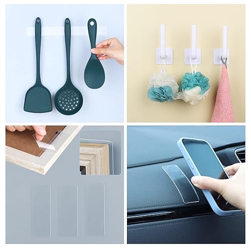 Miniatura 2 de 20 almohadillas de gel de montaje de doble cara, rectangulares, 3-5/8 pulgadas x 1-3/8 pulgadas, almohadilla adhesiva fuerte precortada para