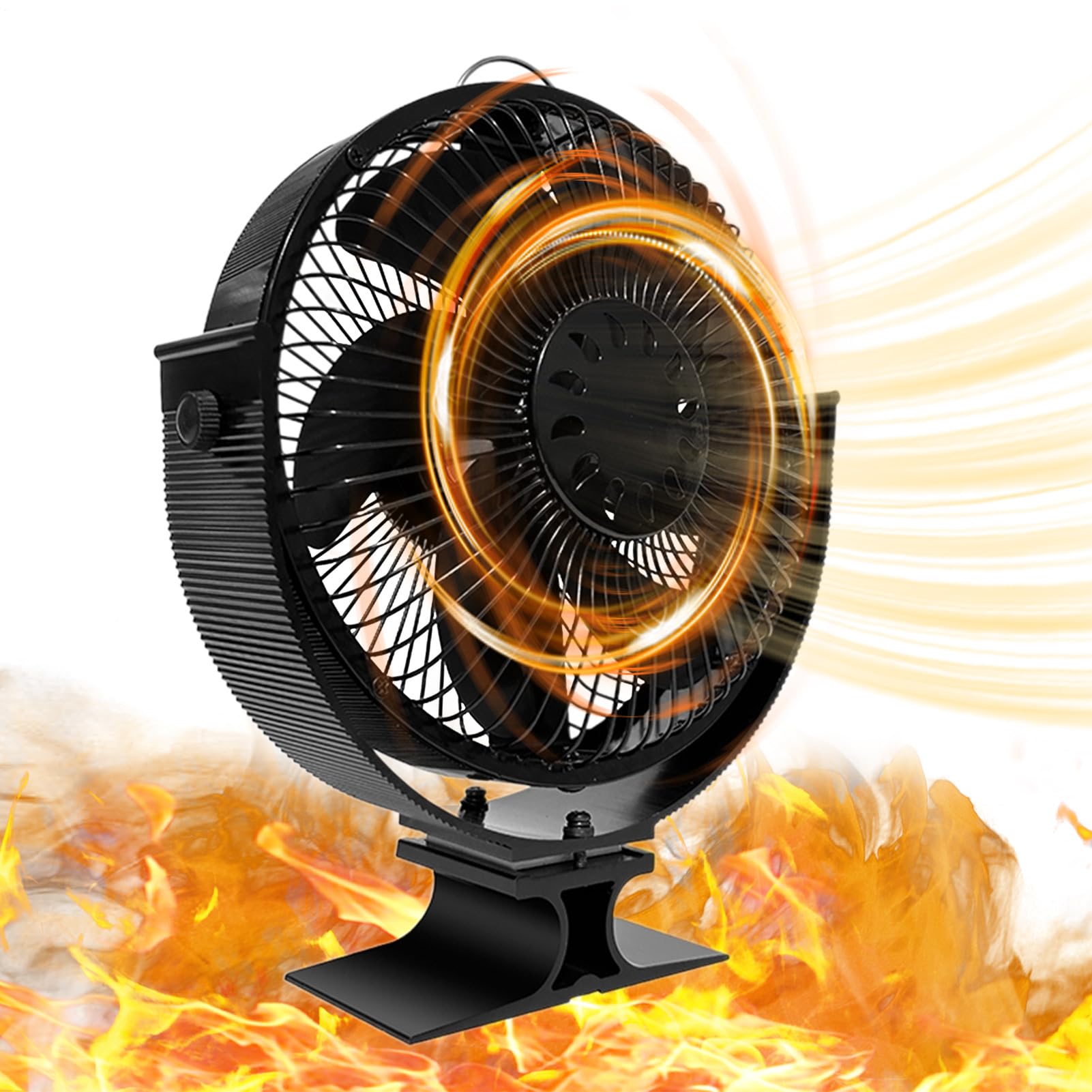 Ventilatore Termico per Stufa a Legna E Forniture Per La Casa | Ventola per stufe a legna con rotazione 360 gradi alimentata dal calore Utilizzabile In Appartamento, Dormitorio,
